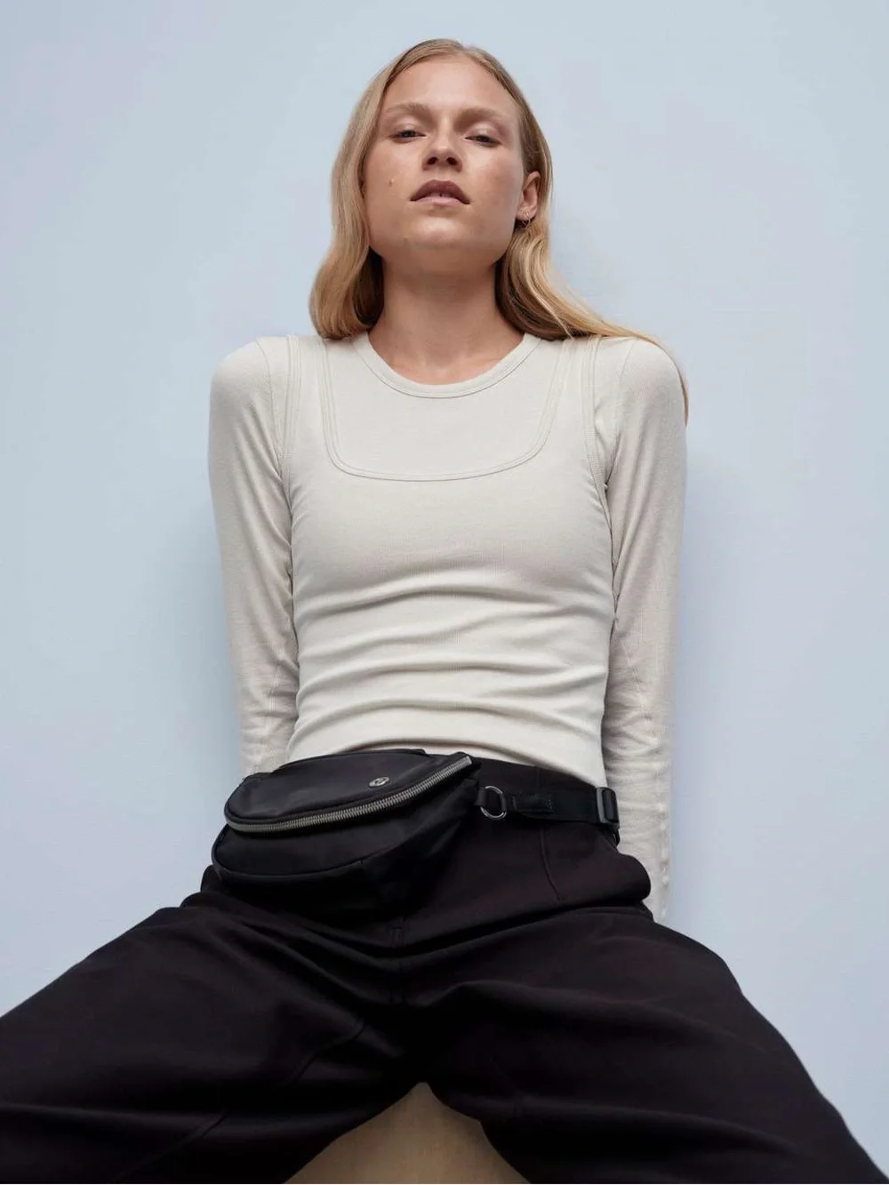 338. Lululemon Hold Tight Long-Sleeve Shirt Bone size 10 NWT modal